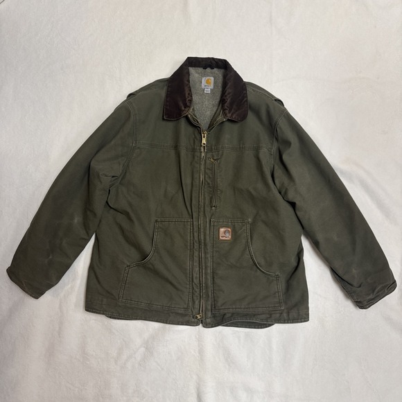 Carhartt Other - Vintage Carhartt Sherpa Jacket‎ C61 ARG Size 2XL Army Green